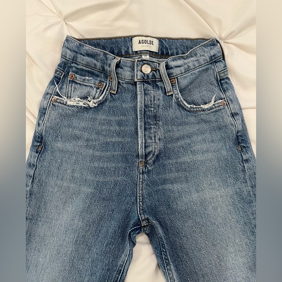 new, never worn agolde freya jean high rise slim sz 23 color quiver - Picture 3 of 16